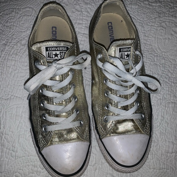 Converse Shoes - Gold/metallic converse!